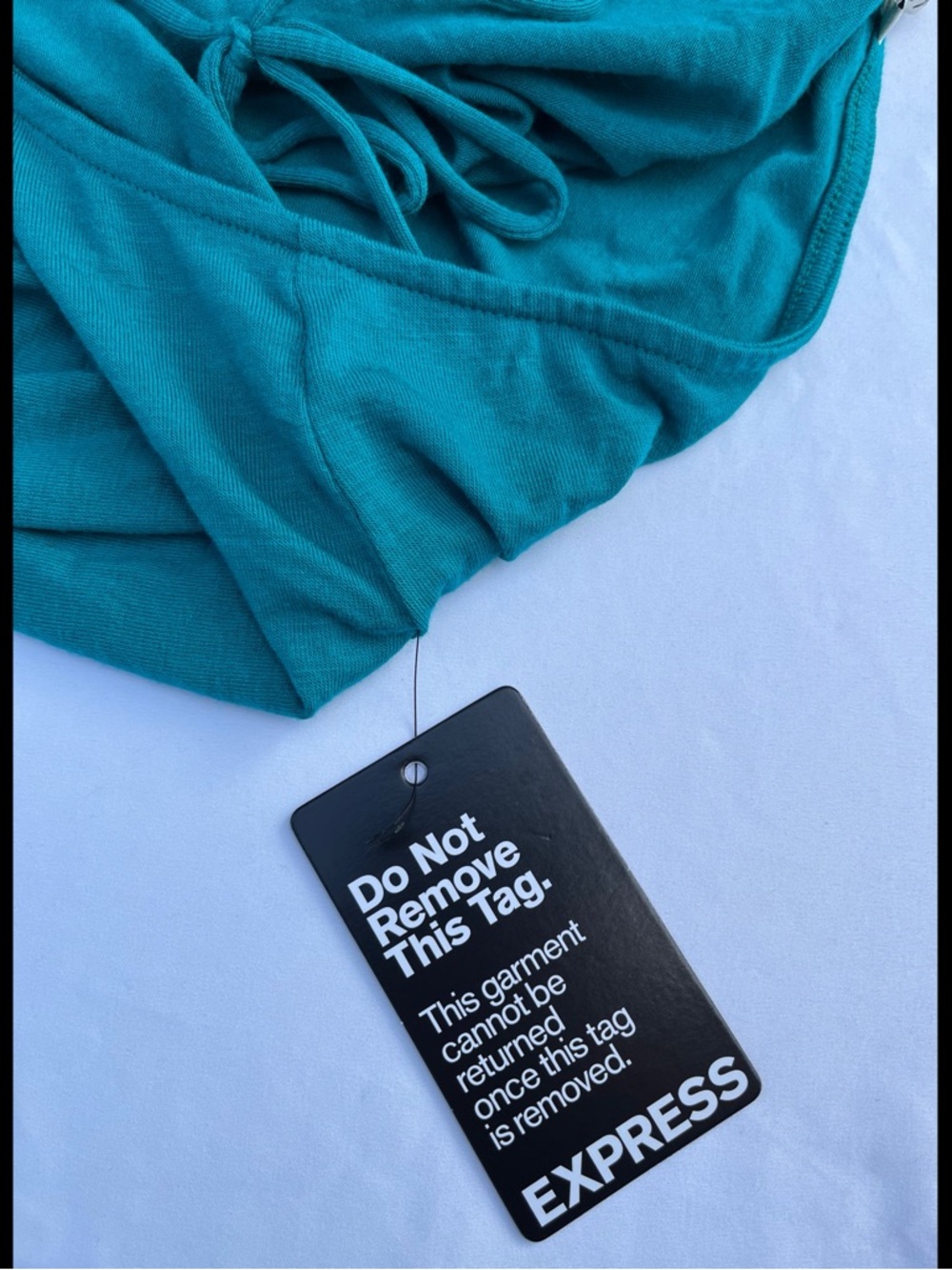 Teal Tie Bodysuit - Picture 8 of 13